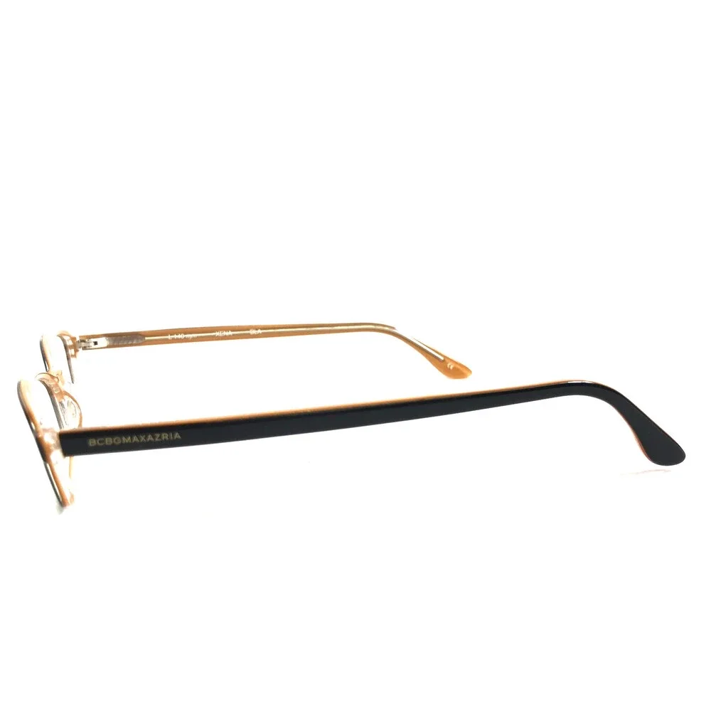 BCBGMAXAZRIA Petite Eyeglasses Frame XENA BLA Black Orange Rectangle 49-15-140